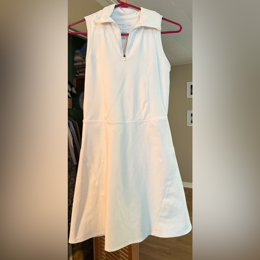 white activewear dress
